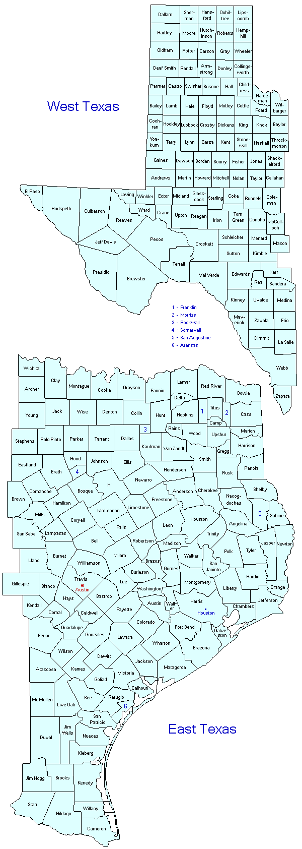 Texas County Map